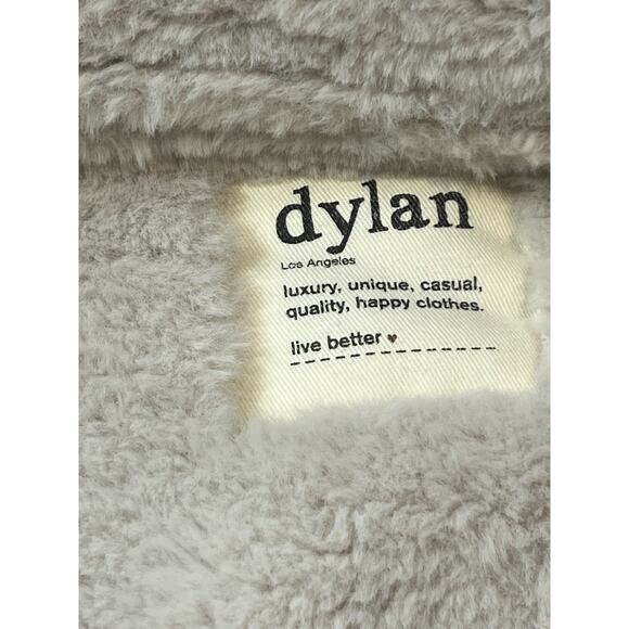 The Dylan Faux Fur Suede Jacket Grey Womans Size S Luxury Unique Casual Quality - Picture 3 of 6